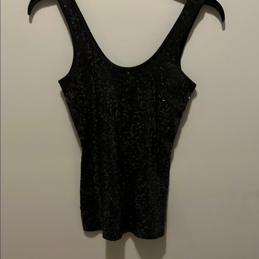 Black Sequin Women's Top